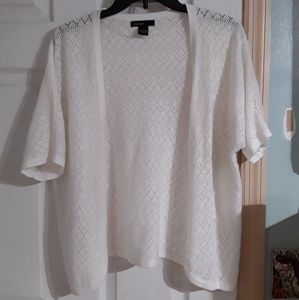 White knit cardigan